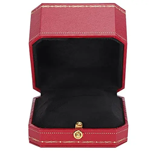 Produktbild: Brrnoo Ring-Geschenkbox, Exquisites Aufbewahrungsdisplay Elegantes Einzelring-Etui für zur Hochzeit(Rote Einzelringbox)