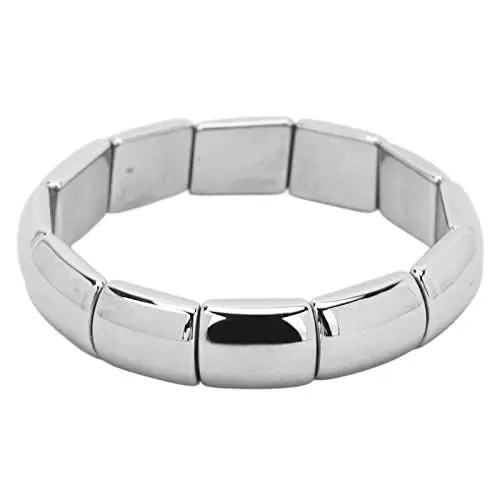Produktbild: Terahertz Armband Rechteck Perlen Stretch Armreif für Damen & Herren - Heilstein-Effekt, Hochqualität, Everyday Use, unisex, edgy Accessoire