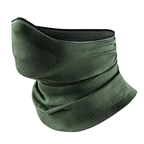 Produktbild: BRUBECK X-Pro Halbe Sturmhaube | Unisex | Thermoschutz | schnelltrocknend | sehr leicht | Motorradhelm Maske | Wandern | Ski Zubehör | Funktionskleidung | KM10430, Gr.:S - M, Grün