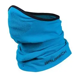 Produktbild: BRUBECK X-Pro Halbe Sturmhaube | Herren | Damen | Klimaregulierend | Gesichtsmaske | Sturmmaske | Funktionskleidung | Atmungsaktiv | Anti-allergisch | Antibakteriell (Blau, S - M)