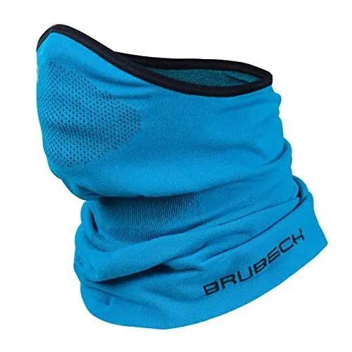 Produktbild: BRUBECK X-Pro Halbe Sturmhaube | Herren | Damen | Klimaregulierend | Gesichtsmaske | Sturmmaske | Funktionskleidung | Atmungsaktiv | Anti-allergisch | Antibakteriell (Blau, S - M)