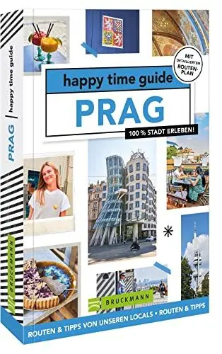 Produktbild: Bruckmann Reiseführer Tschechien – happy time guide Prag. Die perfekte Tour durch Prag: Mit Adressen, Infos und Rundgangskarten zum Ausklappen.