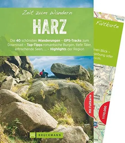 Produktbild: Bruckmann Wanderführer: Zeit zum Wandern Harz. 40 Wanderungen, Bergtouren und Ausflugsziele im Harz. Mit Wanderkarte zum Herausnehmen.: Die 40 ... ... erfrischenden Seen – Highlights der Region