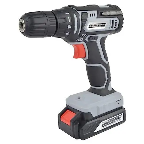 Produktbild: Brüder Mannesmann Akku-Bohrschrauber, 20 Volt, Lithium-Ionen, 2 Akkus | M17685