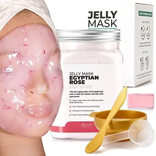 Produktbild: BRÜUN Peel Off Gelee Masken Premium Hydro Jelly Mask Ägyptische Rose | 652g Gesichtsmasken Beauty Gesichtspflege