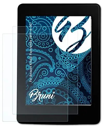 Produktbild: Bruni Schutzfolie kompatibel mit Amazn Kindl Paperwhite (WiFi & 3G) Folie, glasklare Displayschutzfolie (2X)