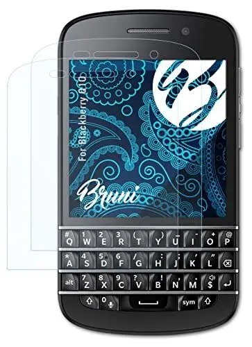 Produktbild: Bruni Schutzfolie kompatibel mit Blackberry Q10 Folie, glasklare Displayschutzfolie (2X)