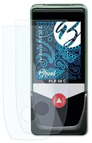 Produktbild: Bruni Schutzfolie kompatibel mit Bosch PLR 50 C Folie, glasklare Displayschutzfolie (2X)