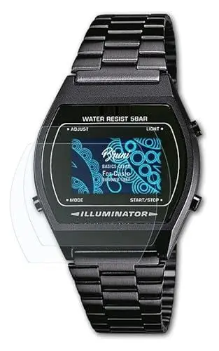 Produktbild: Bruni Schutzfolie kompatibel mit Casio B640WB-1BEF Folie, glasklare Displayschutzfolie (2X)