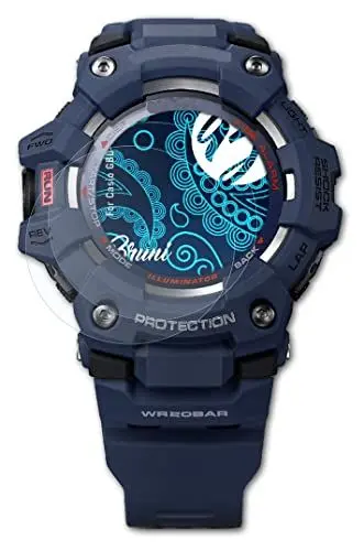 Produktbild: Bruni Schutzfolie kompatibel mit Casio GBD-100 Folie, glasklare Displayschutzfolie (2X)
