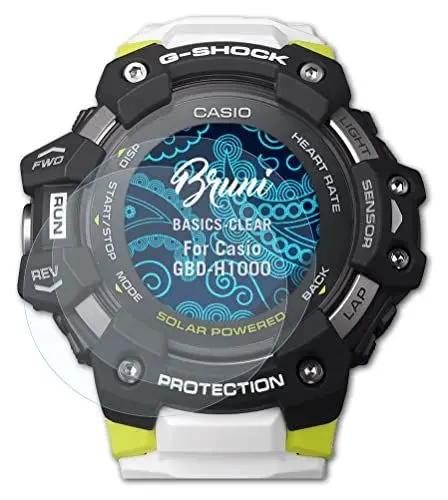 Produktbild: Bruni Schutzfolie kompatibel mit Casio GBD-H1000 Folie, glasklare Displayschutzfolie (2X)