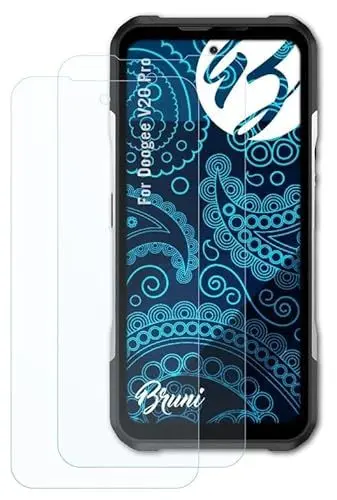 Produktbild: Bruni Schutzfolie kompatibel mit Doogee V20 Pro Folie, glasklare Displayschutzfolie (2X)
