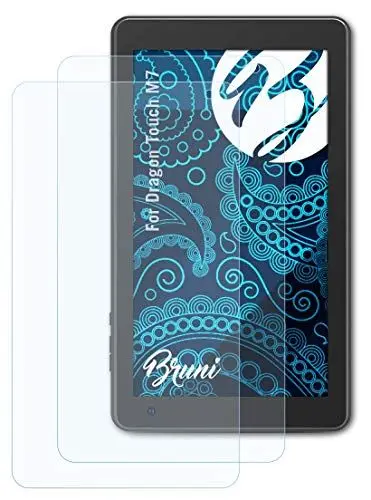 Produktbild: Bruni Schutzfolie kompatibel mit Dragon Touch M7 Folie, glasklare Displayschutzfolie (2X)