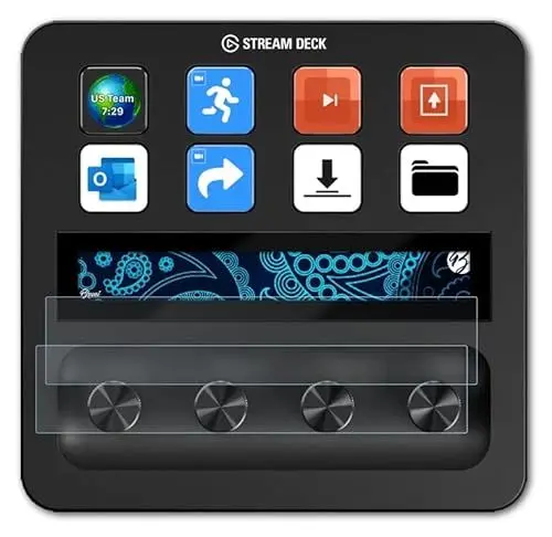 Produktbild: Bruni Schutzfolie kompatibel mit Elgato Stream Deck Plus Folie, glasklare Displayschutzfolie (2X)
