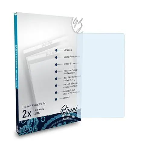 Produktbild: Bruni Schutzfolie kompatibel mit Feelworld LUT6 Folie, glasklare Displayschutzfolie (2X)