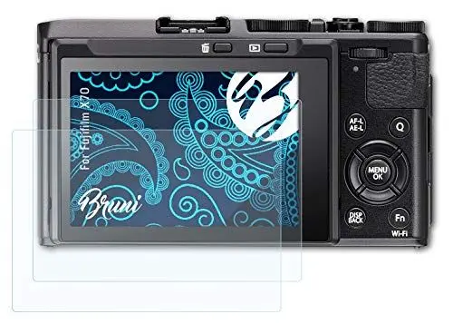Produktbild: Bruni Schutzfolie kompatibel mit Fujifilm X70 Folie, glasklare Displayschutzfolie (2X)