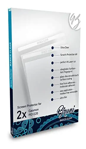 Produktbild: Bruni Schutzfolie kompatibel mit Gaomon PD1220 Folie, glasklare Displayschutzfolie (2X)