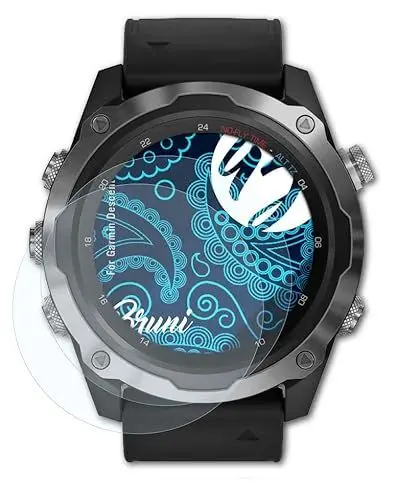 Produktbild: Bruni Schutzfolie kompatibel mit Garmin Descent Mk2 Folie, glasklare Displayschutzfolie (2X)