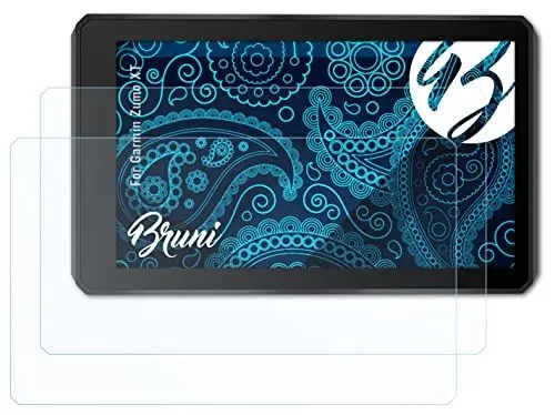 Produktbild: Bruni Schutzfolie kompatibel mit Garmin Zumo XT Folie, glasklare Displayschutzfolie (2X)