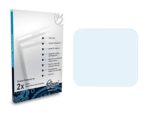 Produktbild: Bruni Schutzfolie kompatibel mit GoPro Hero5 Black Lens Protection Folie, glasklare Displayschutzfolie (2X)