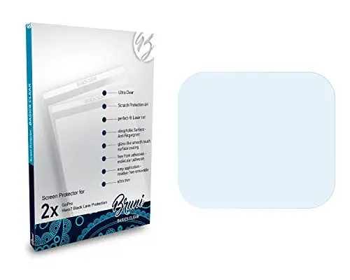 Produktbild: Bruni Schutzfolie kompatibel mit GoPro Hero7 Black Lens Protection Folie, glasklare Displayschutzfolie (2X)