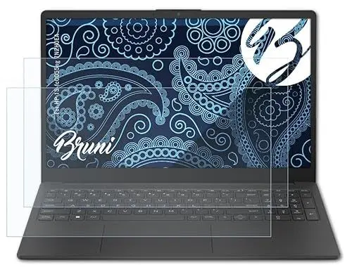 Produktbild: Bruni Schutzfolie kompatibel mit HP 15-fc0055ng 7N2H0EA Folie, glasklare Displayschutzfolie (2X)