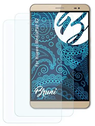 Produktbild: Bruni Schutzfolie kompatibel mit Huawei MediaPad X2 Folie, glasklare Displayschutzfolie (2X)