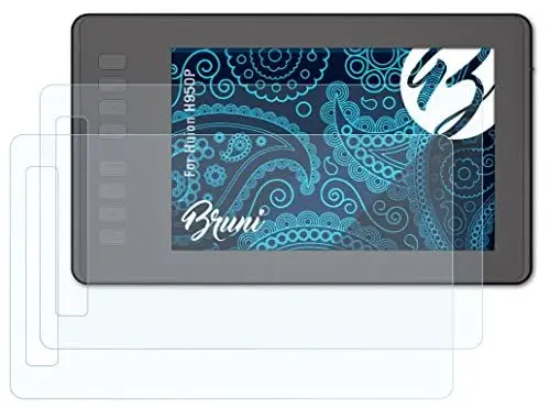 Produktbild: Bruni Schutzfolie kompatibel mit Huion H950P Folie, glasklare Displayschutzfolie (2X)