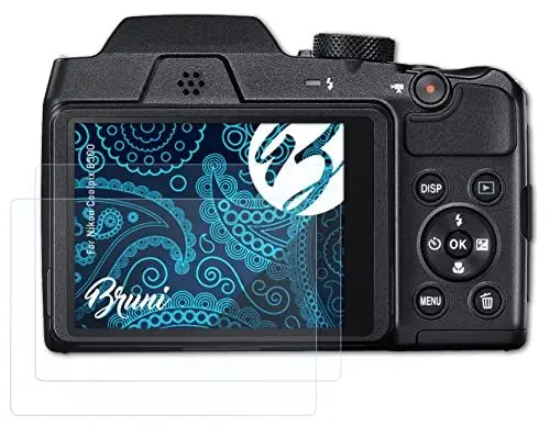 Produktbild: Bruni Schutzfolie kompatibel mit Nikon Coolpix B500 Folie, glasklare Displayschutzfolie (2X)