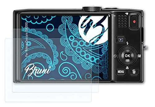 Produktbild: Bruni Schutzfolie kompatibel mit Nikon Coolpix S8200 Folie, glasklare Displayschutzfolie (2X)