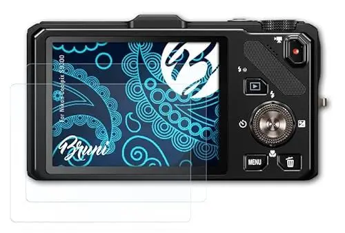 Produktbild: Bruni Schutzfolie kompatibel mit Nikon Coolpix S9300 Folie, glasklare Displayschutzfolie (2X)