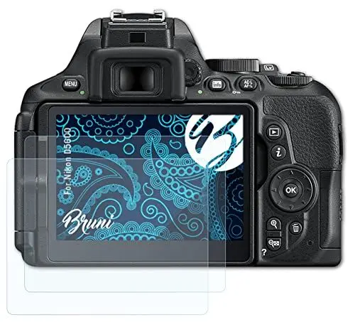 Produktbild: Bruni Schutzfolie kompatibel mit Nikon D5600 Folie, glasklare Displayschutzfolie (2X)
