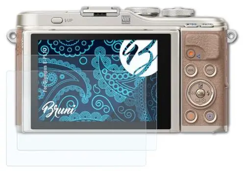 Produktbild: Bruni Schutzfolie kompatibel mit Olympus E-PL10 Folie, glasklare Displayschutzfolie (2X)