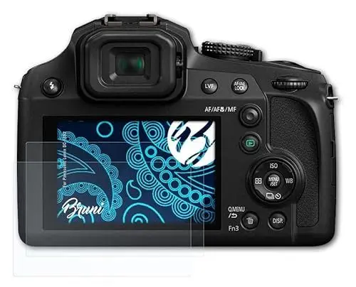 Produktbild: Bruni Schutzfolie kompatibel mit Panasonic Lumix DC-FZ82 Folie, glasklare Displayschutzfolie (2X)