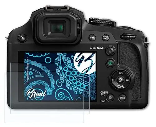 Produktbild: Bruni Schutzfolie kompatibel mit Panasonic Lumix DC-FZ83 Folie, glasklare Displayschutzfolie (2X)