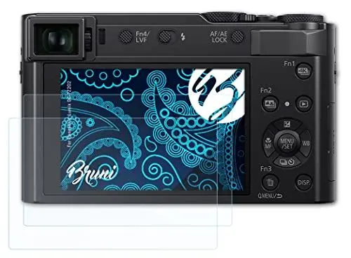 Produktbild: Bruni Schutzfolie kompatibel mit Panasonic Lumix DC-TZ202 Folie, glasklare Displayschutzfolie (2X)