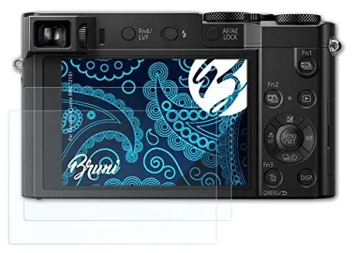 Produktbild: Bruni Schutzfolie kompatibel mit Panasonic Lumix DMC-TZ101 Folie, glasklare Displayschutzfolie (2X)