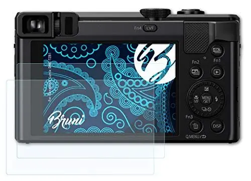 Produktbild: Bruni Schutzfolie kompatibel mit Panasonic Lumix DMC-TZ81 Folie, glasklare Displayschutzfolie (2X)