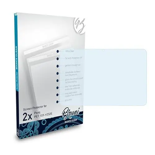 Produktbild: Bruni Schutzfolie kompatibel mit Peaq PET 101-H232E Folie, glasklare Displayschutzfolie (2X)