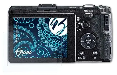 Produktbild: Bruni Schutzfolie kompatibel mit Ricoh GR DIGITAL Folie, glasklare Displayschutzfolie (2X)