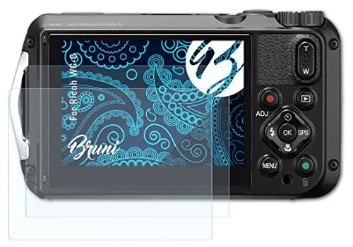 Produktbild: Bruni Schutzfolie kompatibel mit Ricoh WG-6 Folie, glasklare Displayschutzfolie (2X)