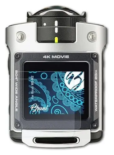 Produktbild: Bruni Schutzfolie kompatibel mit Ricoh WG-M2 Folie, glasklare Displayschutzfolie (2X)