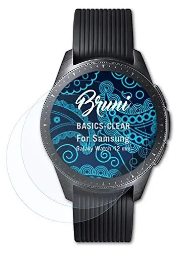 Produktbild: Bruni Schutzfolie kompatibel mit Samsung Galaxy Watch 42 mm Folie, glasklare Displayschutzfolie (2X)