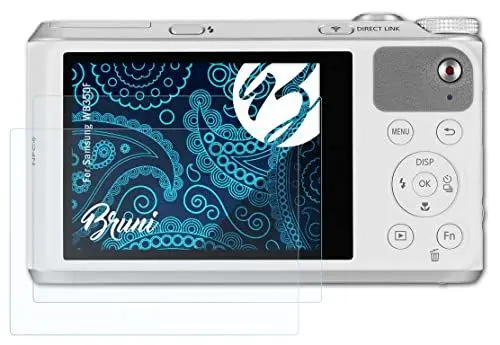 Produktbild: Bruni Schutzfolie kompatibel mit Samsung WB350F Folie, glasklare Displayschutzfolie (2X)