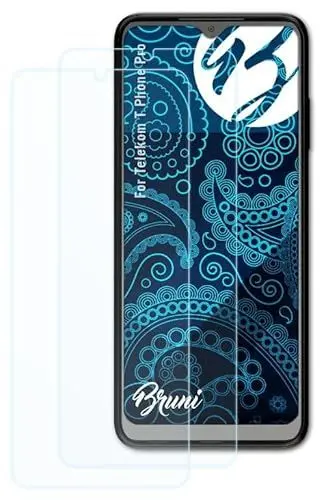 Produktbild: Bruni Schutzfolie kompatibel mit Telekom T Phone Pro Folie, glasklare Displayschutzfolie (2X)