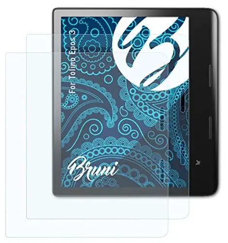 Produktbild: Bruni Schutzfolie kompatibel mit Tolino Epos 3 Folie, glasklare Displayschutzfolie (2X)
