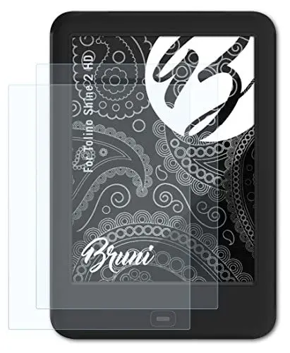 Produktbild: Bruni Schutzfolie kompatibel mit Tolino Shine 2 HD Folie, glasklare Displayschutzfolie (2X)