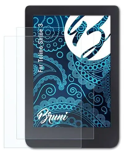 Produktbild: Bruni Schutzfolie kompatibel mit Tolino Shine 3 Folie, glasklare Displayschutzfolie (2X)