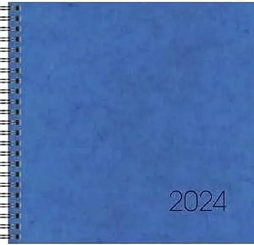 Produktbild: BRUNNEN Wochenkalender Modell 766 2024 2 Seiten = 1 Woche Blattgröße 21 x 20,5 cm blau
