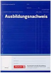 Produktbild: BRUNNEN Ausbildungsnachweisheft | A4, 28 Blatt, blau